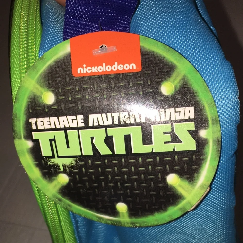 Kids Blue & Green Lunch Bag ninja turtles nwt